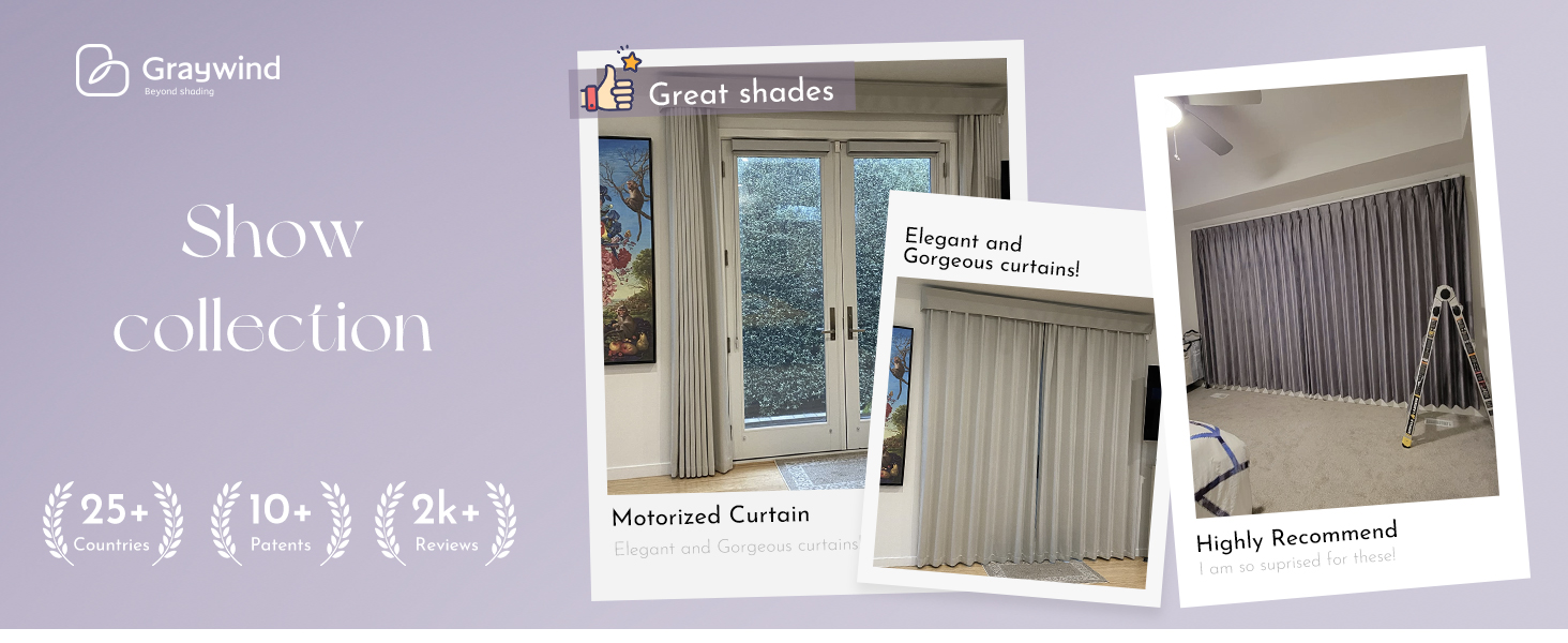 Graywind Smart Curtains Motorized Blackout Curtain with