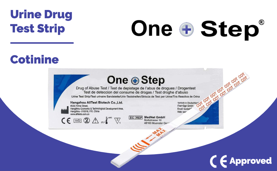 5 x Cotinine Drug Testing Kits Nicotine Urine Test Strips One Step (5