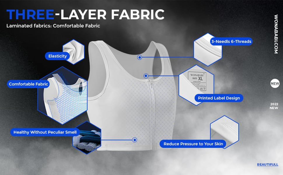 Trans Binder for Transgender, Chest Binder for Women Man Comfortable and Breathable Tomboy