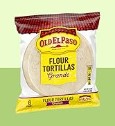 Old El Paso Restaurant Style Grande Flour Tortillas, Meal Prep, 6 Ct, 21.5 oz (Pack of 5)