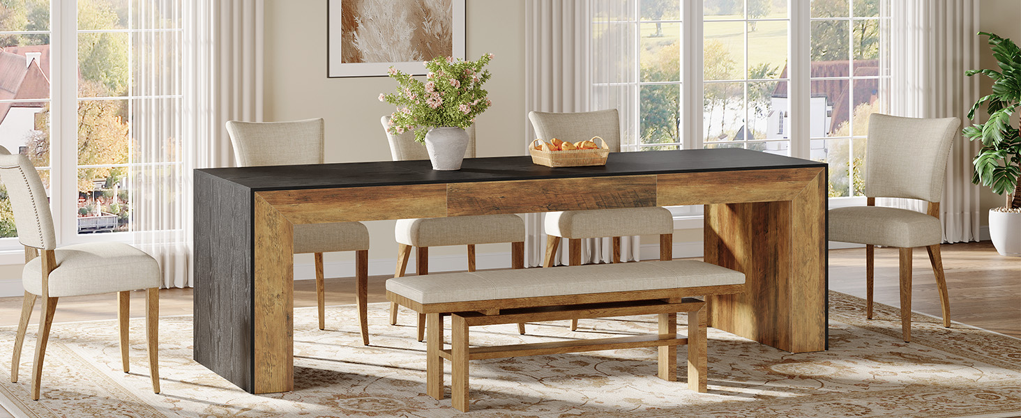 Tribesigns 86.6-Inch Long Computer Desk for 2 Person