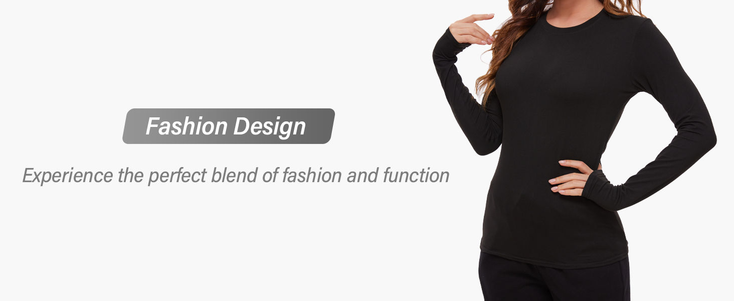 womens fleece lined winter cold weather compression thermal base layer shirts tops long sleeve women