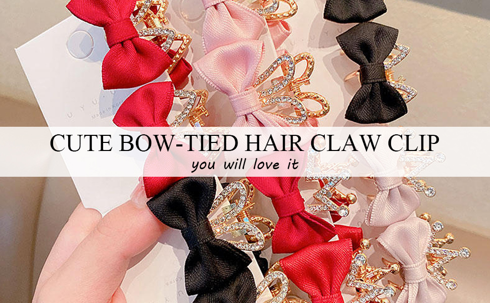 Cute Bow-tied Hair Claw Clips
