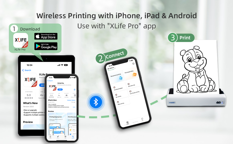 VRETTI portable printer