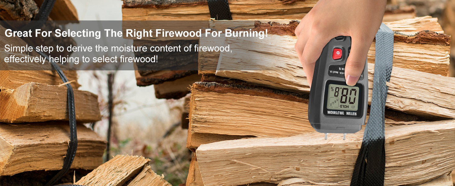Digital Wood Moisture Meter Detector, 【Never Break】PinType Moisture