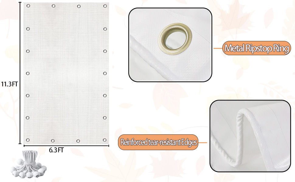 Chicken Coop Cover Waterproof and UV, 11.3 * 6.3 FT Chicken