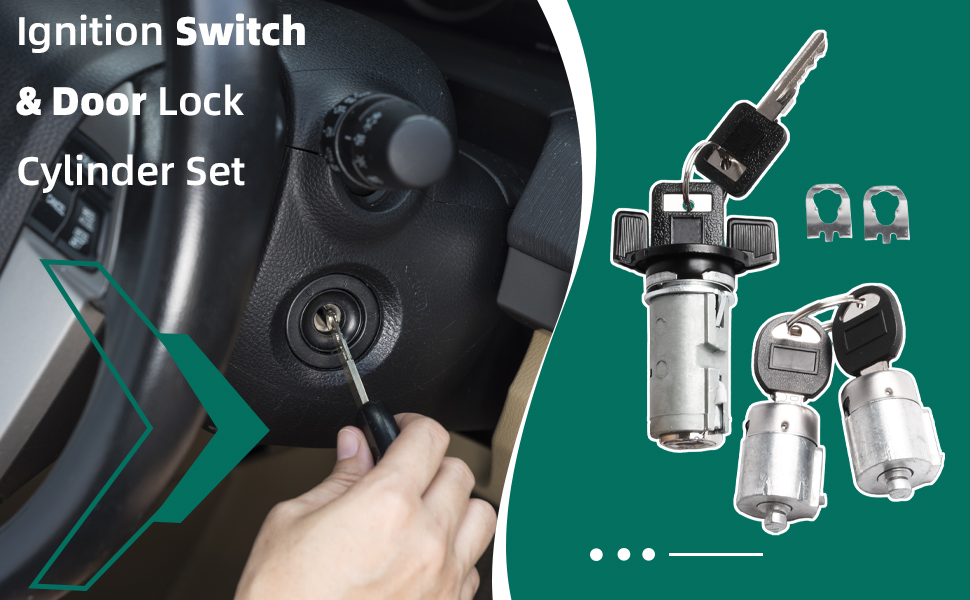 Ignition Switch Lock Cylinder & Door Lock Cylinder Set