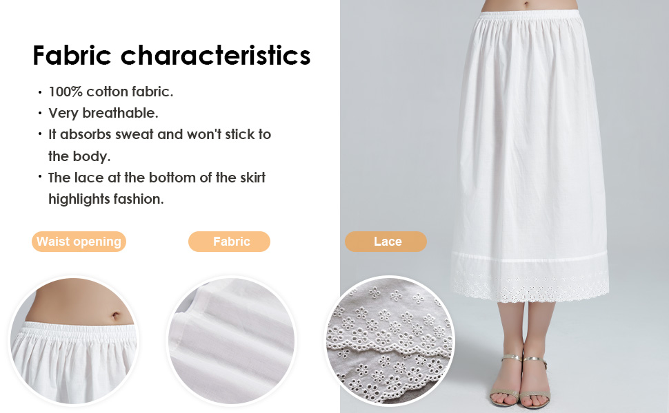 Petticoat Cotton Lace Tirm