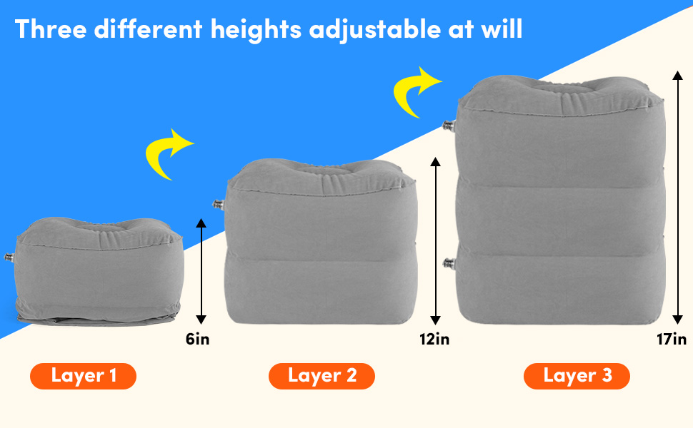 Inflatable Foot Rest for Air Travel, Inflatable Toddler