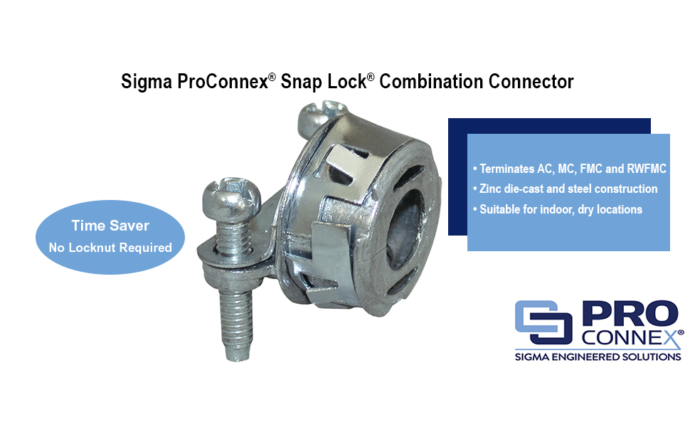 Sigma Engineered Solutions Sigma Electric ProConnex C510 AC/MC/Flex Combination Connector 3/8