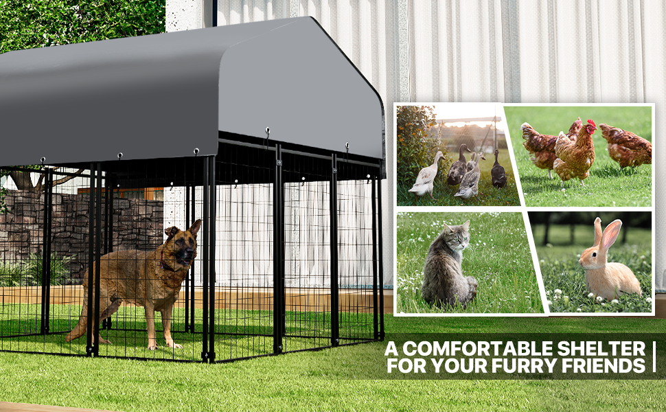 MoNiBloom Dog Kennel with Waterproof Cover, HeavyDuty