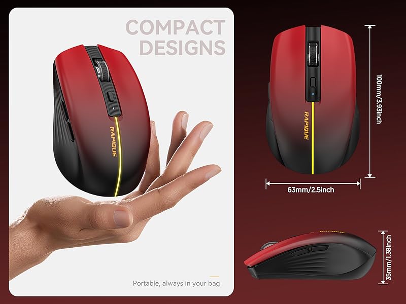 RAPIQUE R110 Bluetooth Mouse for laptop