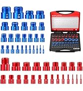 XUNTOP 50PCS Thread Checker 27Standard & 23Metric Nut and Bolt Thread Checker for Screw Measureme...