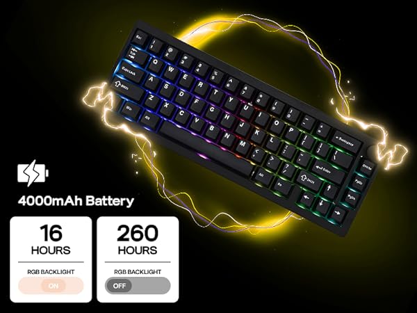 新品　EPOMAKER P65 ブラック Amazon.com: EPOMAKER P65 QMK/VIA Wireless Aluminum Gaming