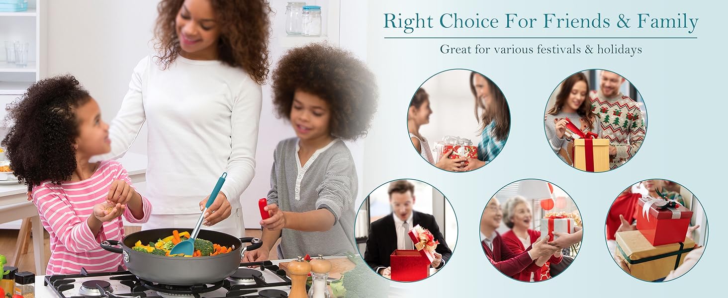 Dark Blue Cooking Utensil Set of 4