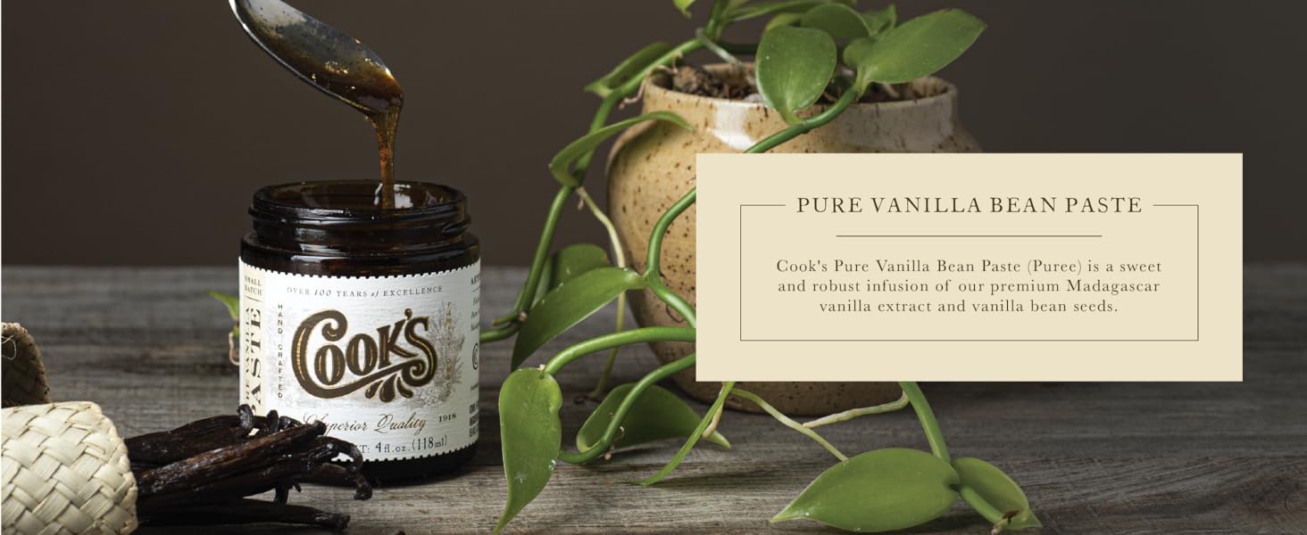 Vanilla paste, vanilla puree, vanilla paste for baking, vanilla paste for cooking, cooks vanilla