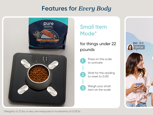 small item mode for things under 22 pounds