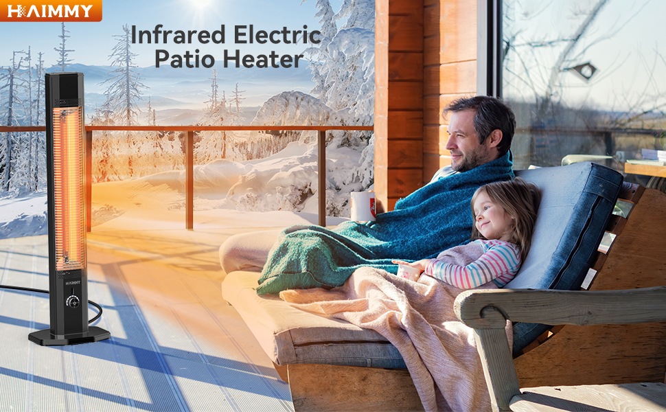 Outdoor Electric Patio Heater, Haimmy Garden Infrared Heater with