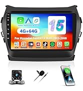 [4+64G] Android 15 Car Stereo for Hyundai Santa Fe IX45 2013-2018 with Wireless Carplay&Android A...
