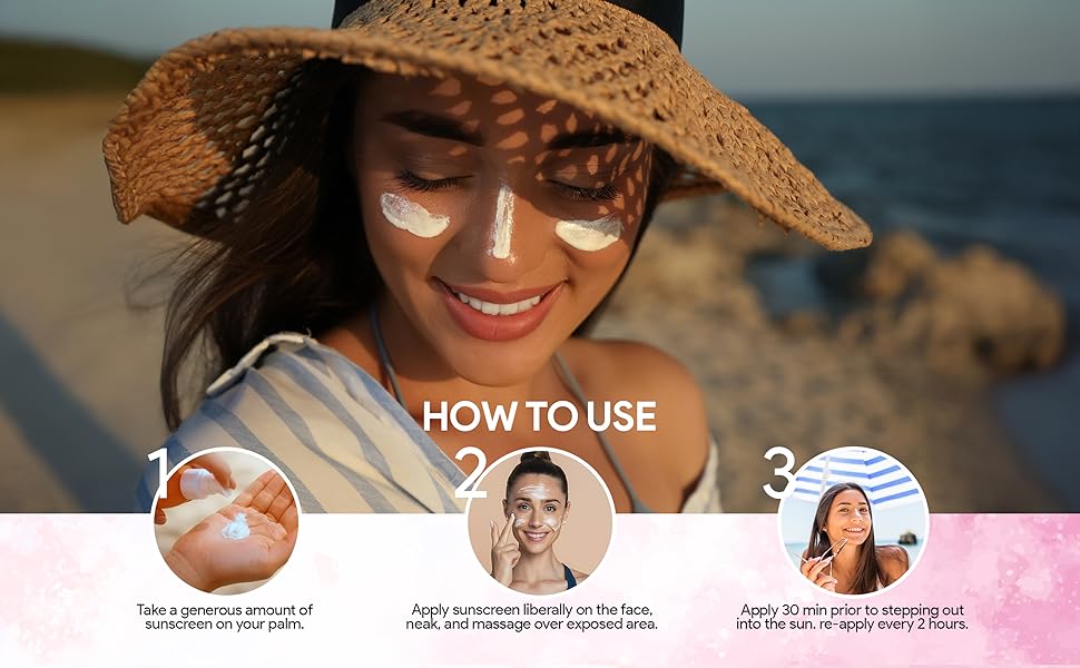 sunscreen for face neak uva uvb rays sun protection help to shield