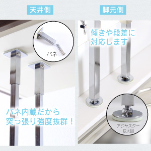 Amazon｜川口工器 突っ張り 水切り カゴ (カゴ3段) 水切り