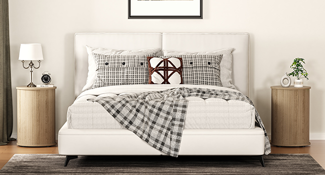 Keep essentials within arm's reach with our stylish fluted nightstand