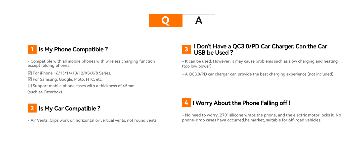 Car Phone Holder Wireless Charger