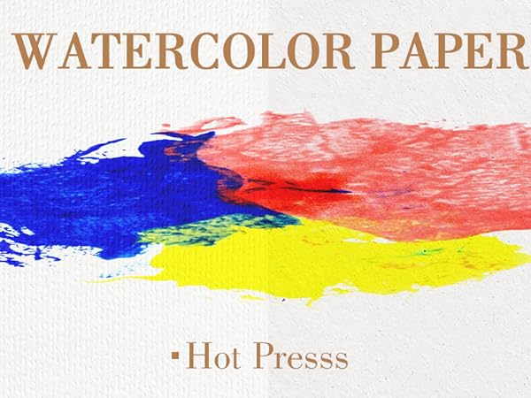 watercolor paper feature moderate surface roughness and hot pressing texture perfect for wet and dry