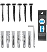 Mounting Dream TV Wall Mounting Hardware Kit 14 PCS, M7 Lag Bolts & Concrete Brick Wall Anchors f...