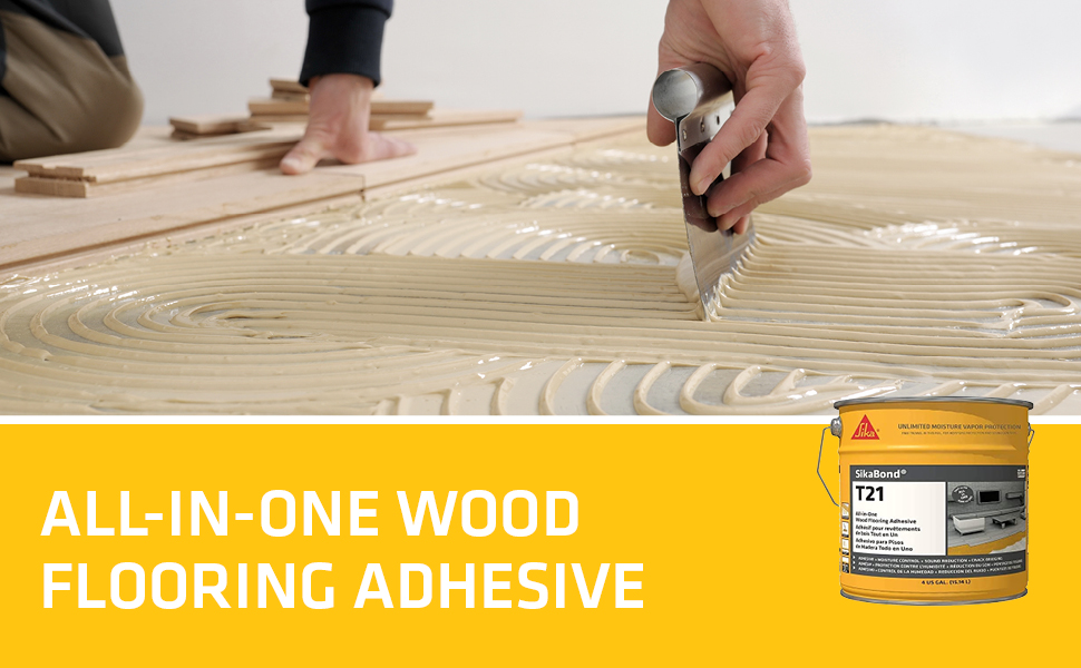 SIKA Wood flooring adhesive SikaBondT21 Brown Allinone wood