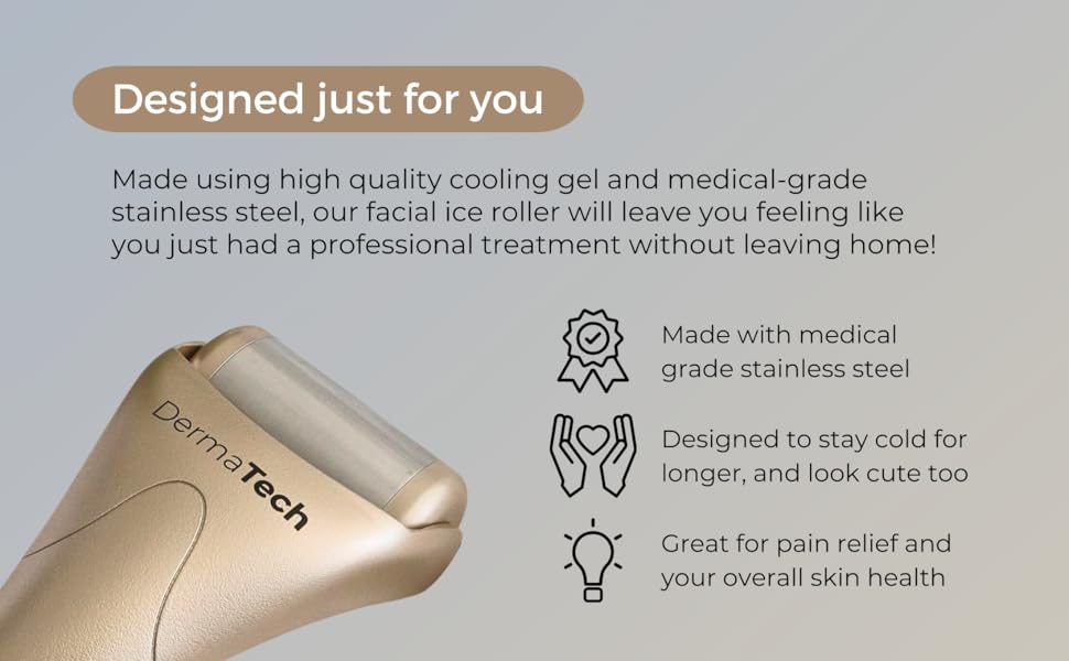 skinny confidential ice roller, stainless steel ice roller, cute ice roller, aesthetic ice roller