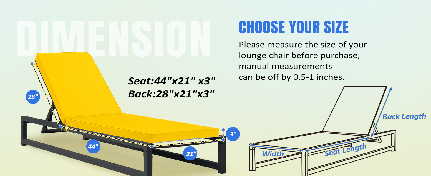Chaise Lounge Cushion Outdoor