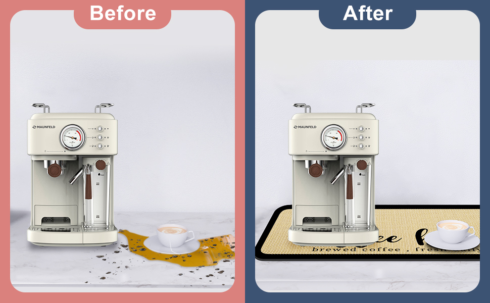 WEKEY Coffee Mat, Coffee Maker Mat for Countertop, Absorbent Coffee Bar