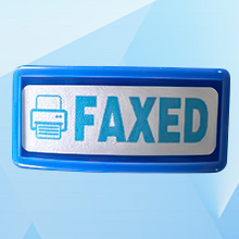 Self Inking Office Stamp Set for Approved Paid Completed Copy Faxed Scanned