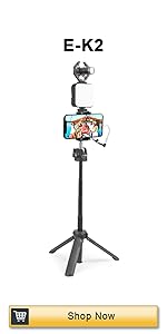 E-K2 Vlog Kit YouTube Creator Kit Extendable Vlogging Kit iPhone Microphone