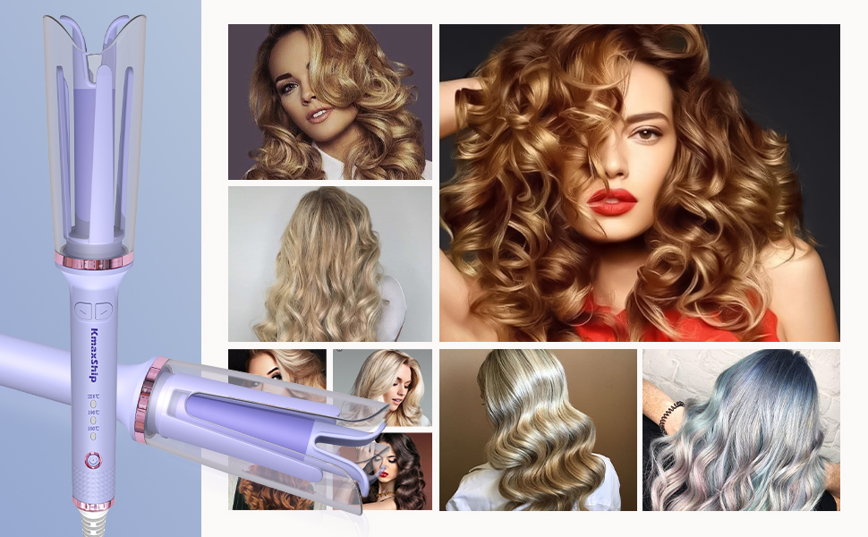KmaxShip Automatic Hair Curler for Long Hair, 85mm Extended