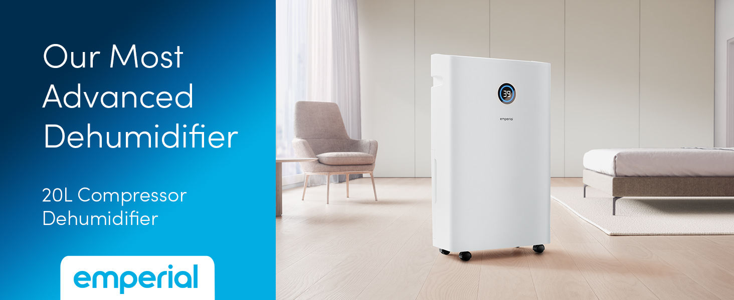 Emperial 20L/Day Compressor Dehumidifier with Humidity Sensor