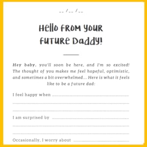 a page from the journal dads letters to baby: hellow from your future Daddy
