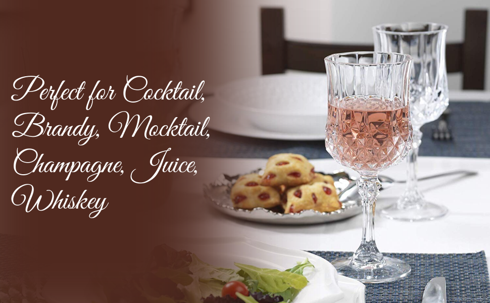 Buy NVRA Italian Style Classic White or Red Wine Glasses Set of 12