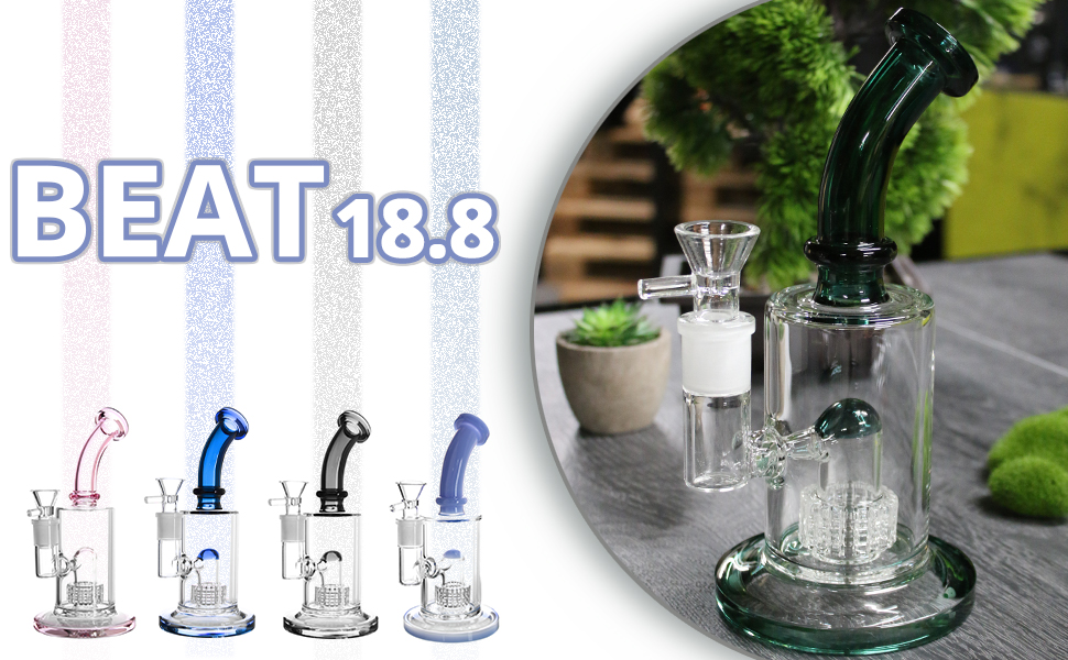 Heisenberg Beat Percolator Bong 18,8 taillé Hauteur 24 cm Matrix Perc