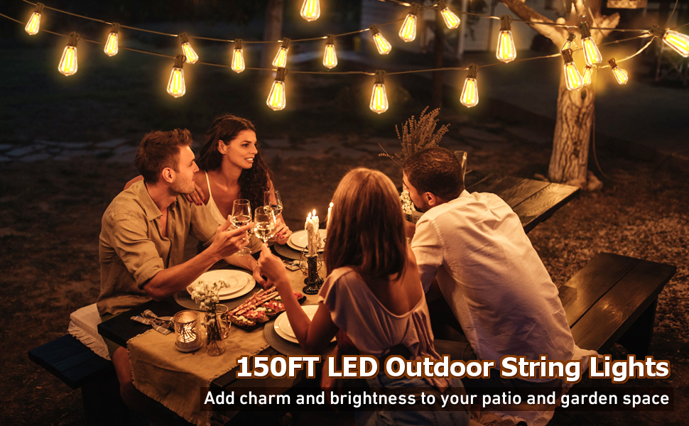outdoor string lgihts 150ft