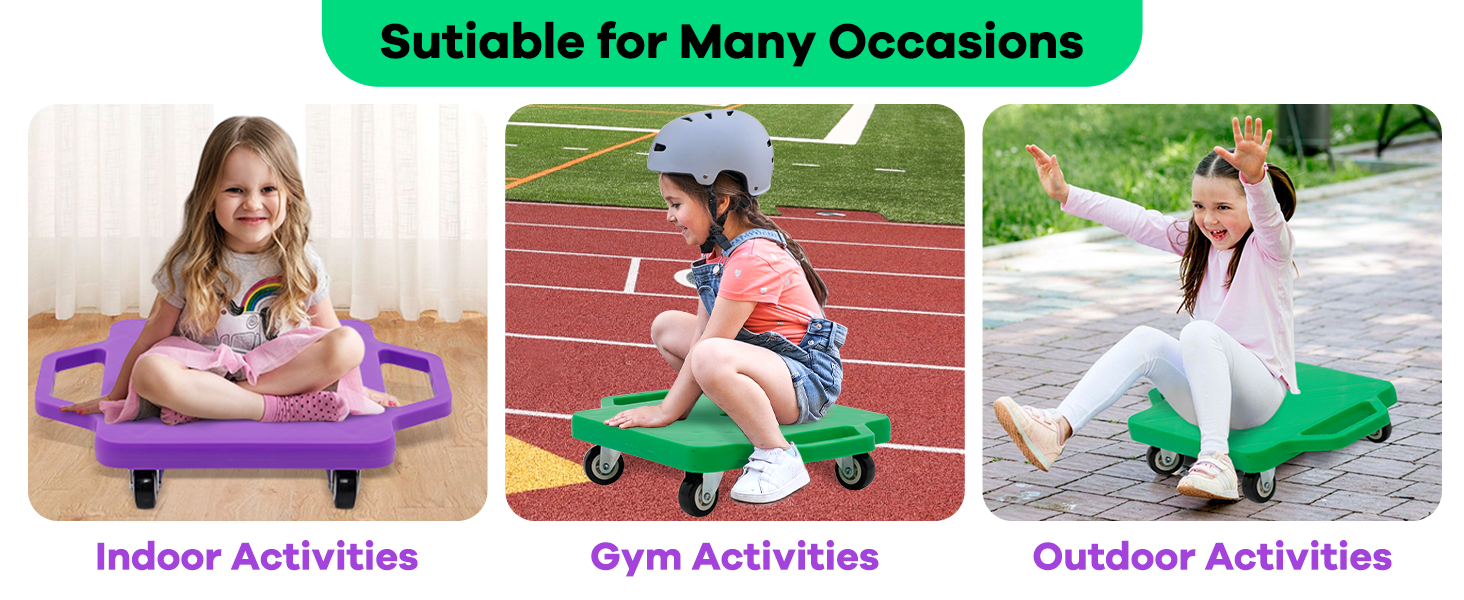 Kids Sitting Scooter Board with Universal Wheels Safety Plastic Scooter