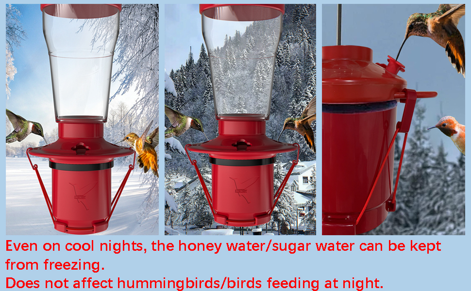 Hummingbird Feeder Heater, Attaches to Bird Feeder Bottom