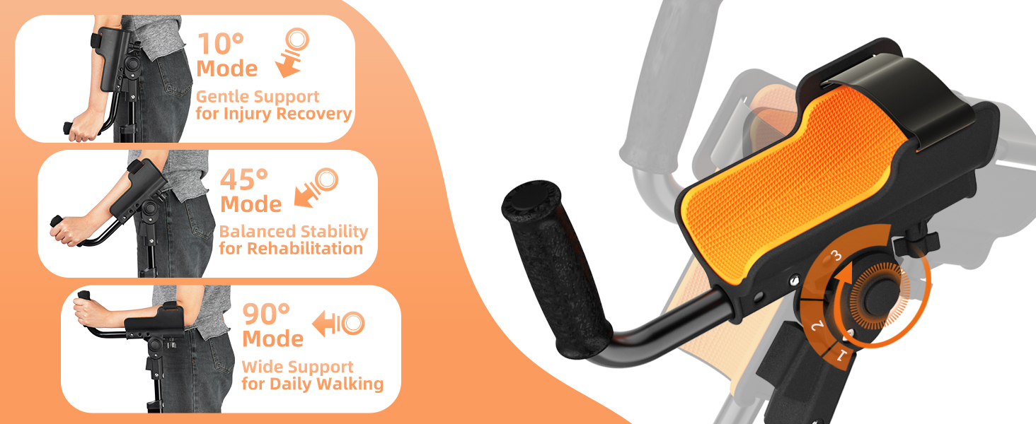 Crutches for adults provide hospital, home, rehabilitation center, and public space