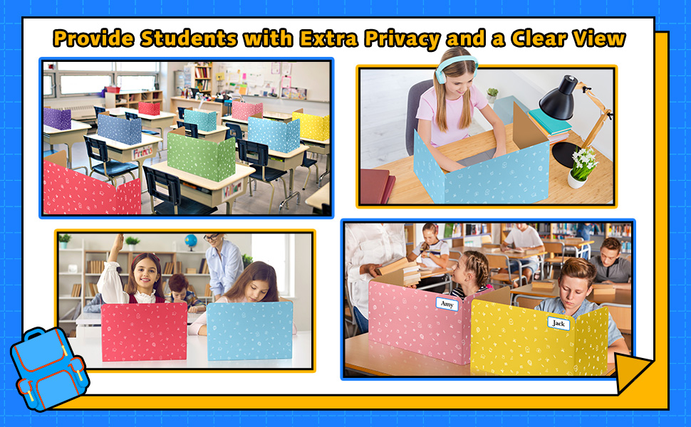 50 Pcs 15.8 x 13.4 x 11.81 Inch Privacy Boards for Student