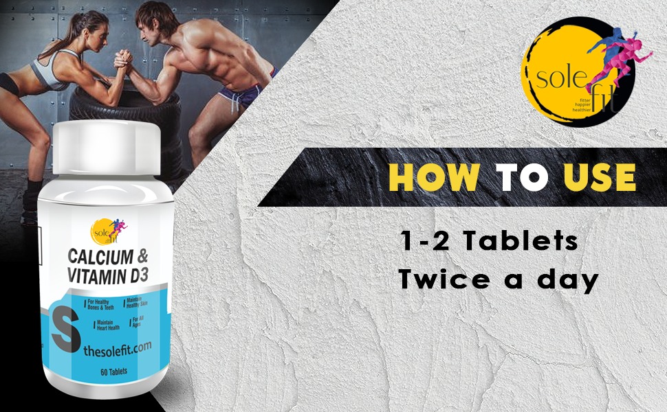 Solefit Calcium Carbonate 1250mg Vitamin D3 250 (I.U) 60 Vegetarian