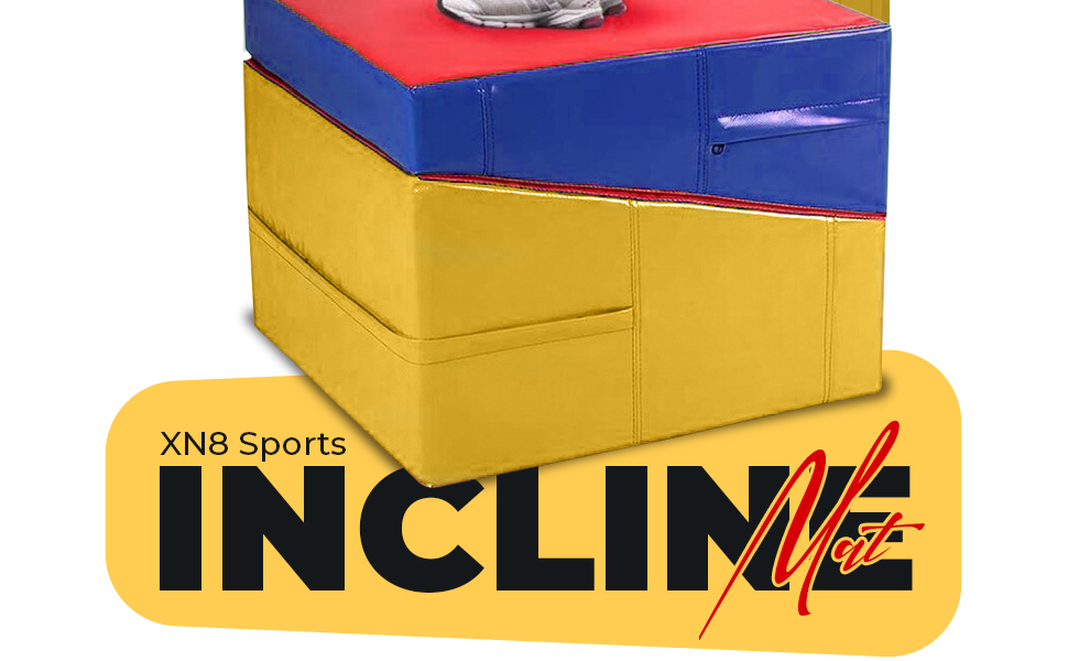 XN8 Incline Gymnastics Mat Large Foldable Kids Cheese Wedge Fitness