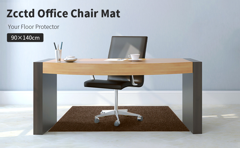Zcctd 140x90CM Office Chair Mat for Hard Floor and Carpet Anti Slip
