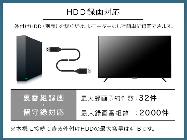 Amazon | アイリスオーヤマ 55V型 4Kチューナー内蔵 液晶 テレビ