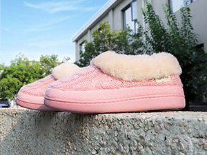 VeraCosy Ladies' Warm Knitted Faux Suede Memory Foam Moc Slippers 12 1